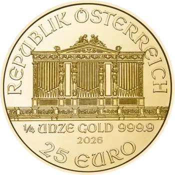 1/4 oz Златна монета Виенска Филармония 
