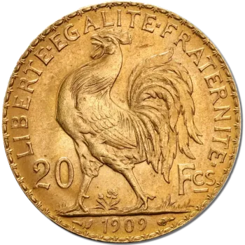 Златна монета  20 Френски франка Мариана