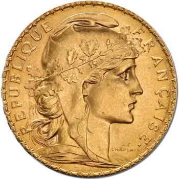 Златна монета  20 Френски франка Мариана